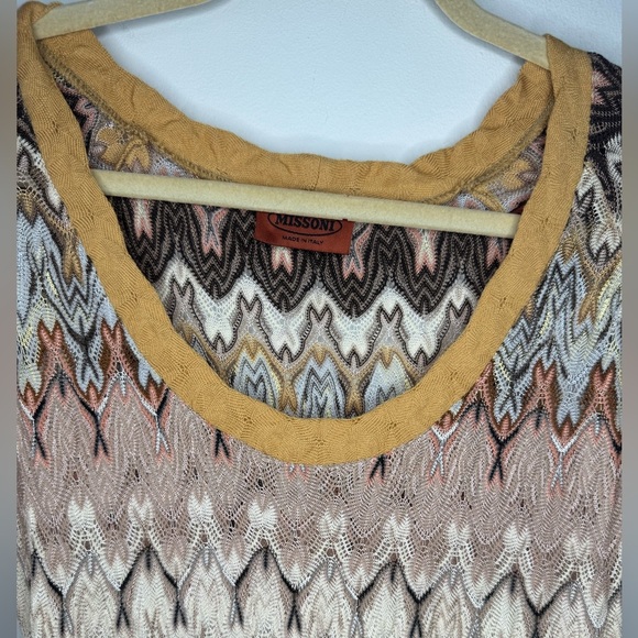 Vintage Missoni Knit Chevron Dress with Scarf and Lining - size IT 42 / US 6 - Picture 5 of 17